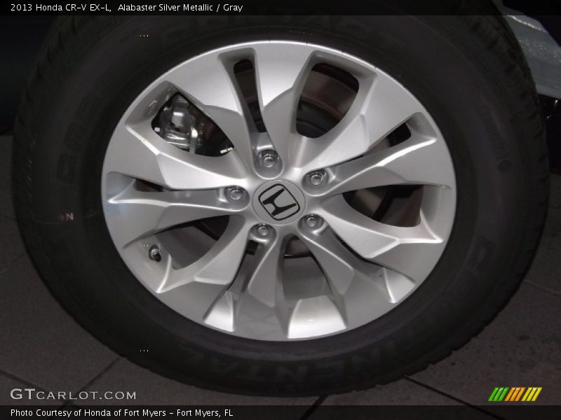Alabaster Silver Metallic / Gray 2013 Honda CR-V EX-L