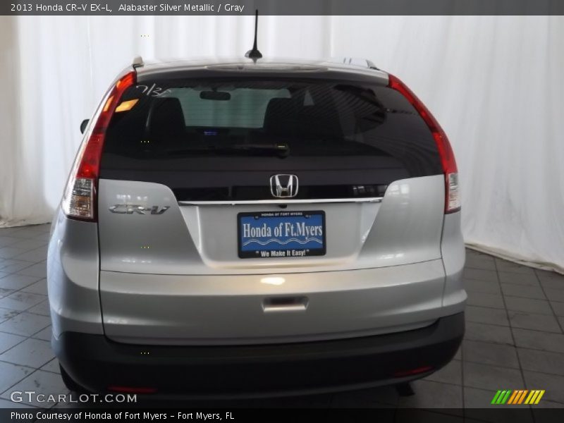 Alabaster Silver Metallic / Gray 2013 Honda CR-V EX-L