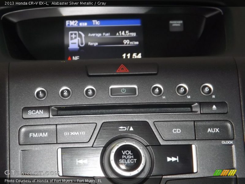 Alabaster Silver Metallic / Gray 2013 Honda CR-V EX-L
