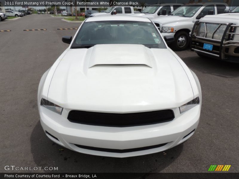 Performance White / Charcoal Black 2011 Ford Mustang V6 Premium Coupe