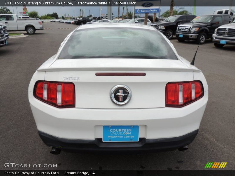Performance White / Charcoal Black 2011 Ford Mustang V6 Premium Coupe