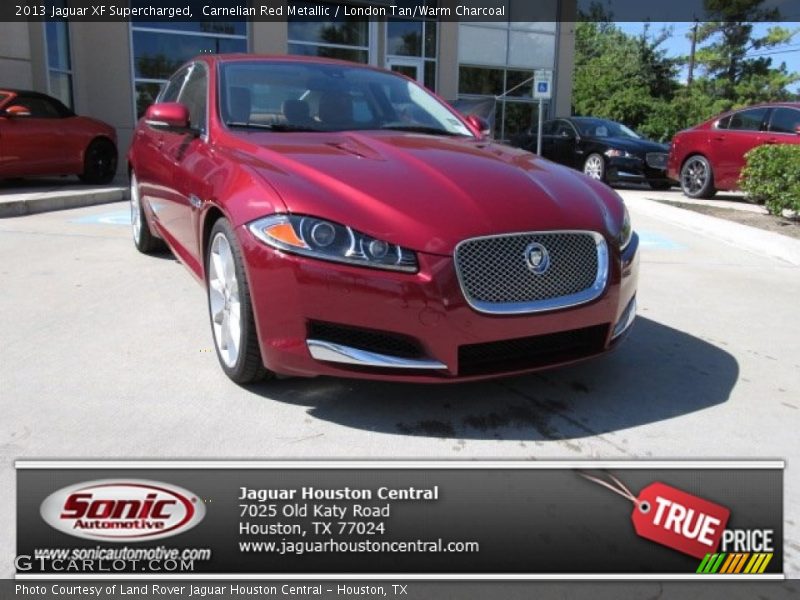 Carnelian Red Metallic / London Tan/Warm Charcoal 2013 Jaguar XF Supercharged