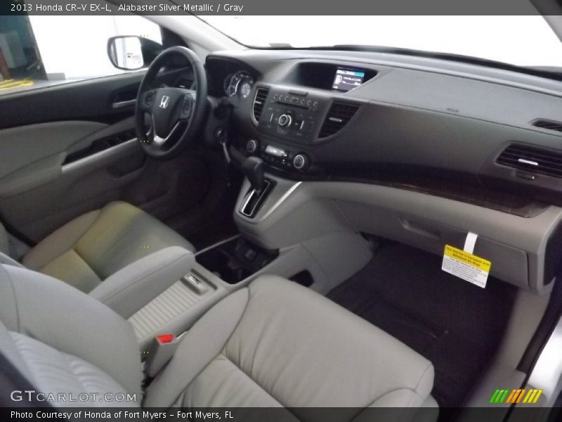 Alabaster Silver Metallic / Gray 2013 Honda CR-V EX-L