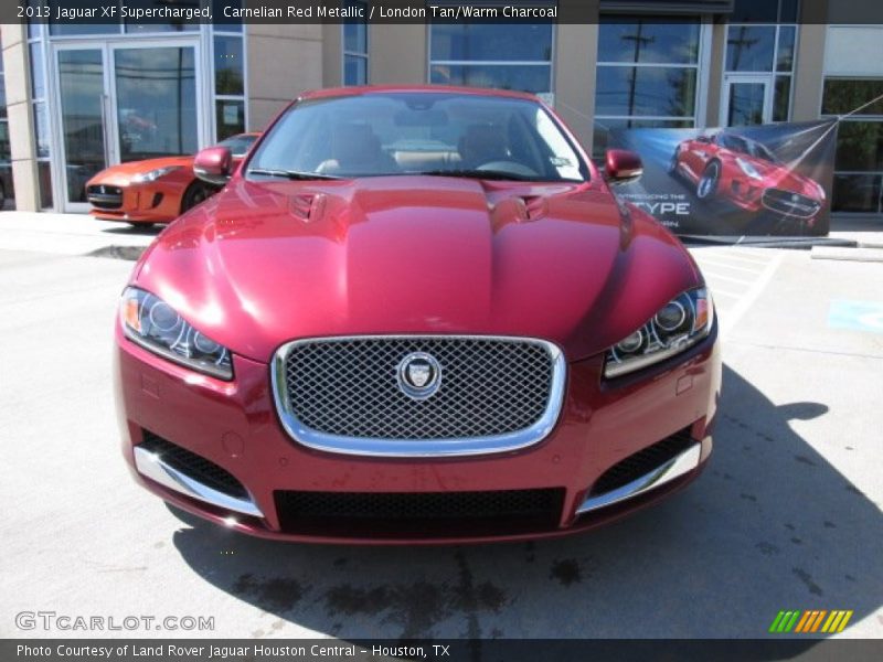 Carnelian Red Metallic / London Tan/Warm Charcoal 2013 Jaguar XF Supercharged