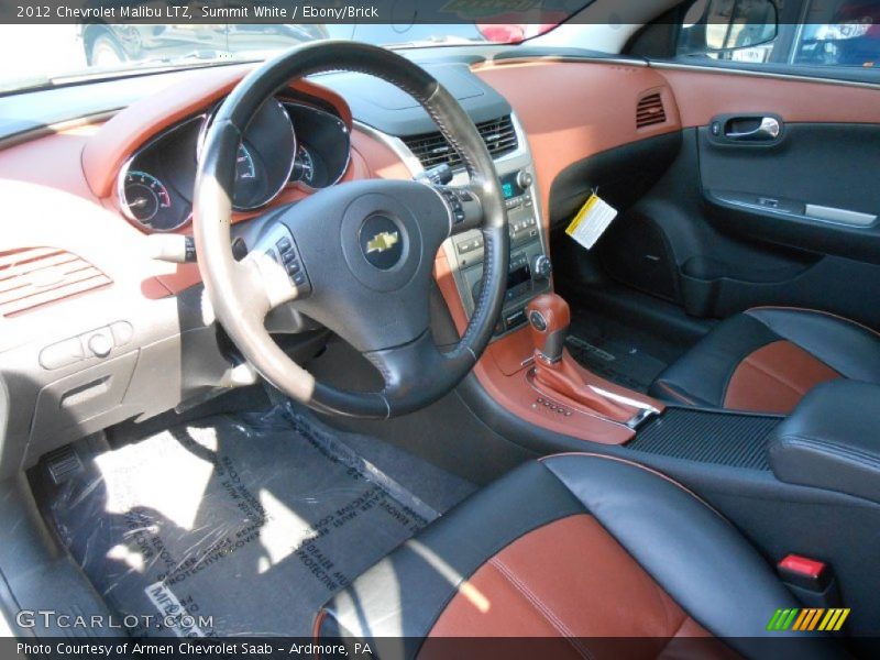 Summit White / Ebony/Brick 2012 Chevrolet Malibu LTZ