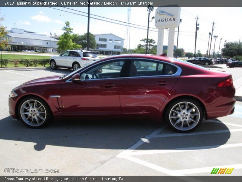 Carnelian Red Metallic / London Tan/Warm Charcoal 2013 Jaguar XF Supercharged