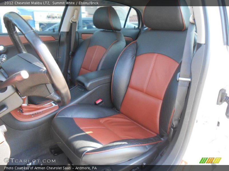 Summit White / Ebony/Brick 2012 Chevrolet Malibu LTZ