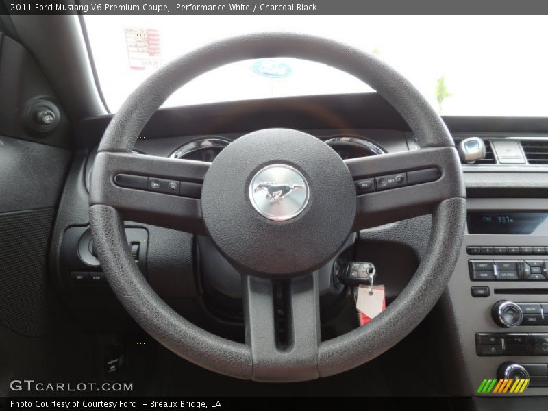 Performance White / Charcoal Black 2011 Ford Mustang V6 Premium Coupe