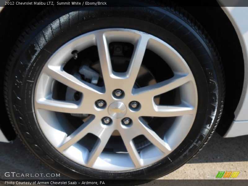 Summit White / Ebony/Brick 2012 Chevrolet Malibu LTZ
