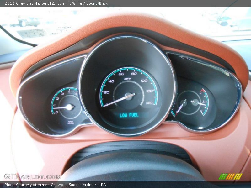 Summit White / Ebony/Brick 2012 Chevrolet Malibu LTZ