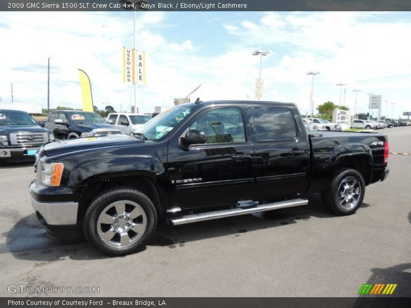 Onyx Black / Ebony/Light Cashmere 2009 GMC Sierra 1500 SLT Crew Cab 4x4