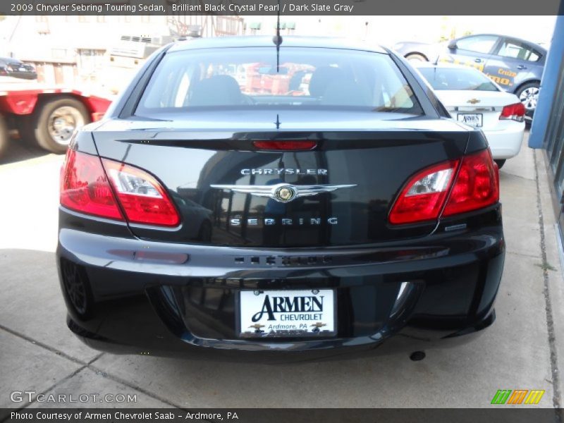 Brilliant Black Crystal Pearl / Dark Slate Gray 2009 Chrysler Sebring Touring Sedan