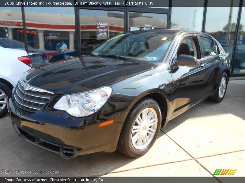 Brilliant Black Crystal Pearl / Dark Slate Gray 2009 Chrysler Sebring Touring Sedan