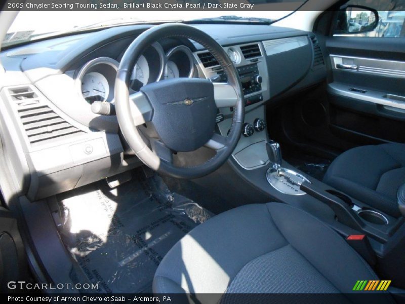 Brilliant Black Crystal Pearl / Dark Slate Gray 2009 Chrysler Sebring Touring Sedan