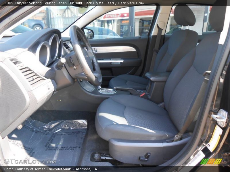 Brilliant Black Crystal Pearl / Dark Slate Gray 2009 Chrysler Sebring Touring Sedan