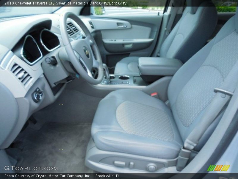 Silver Ice Metallic / Dark Gray/Light Gray 2010 Chevrolet Traverse LT