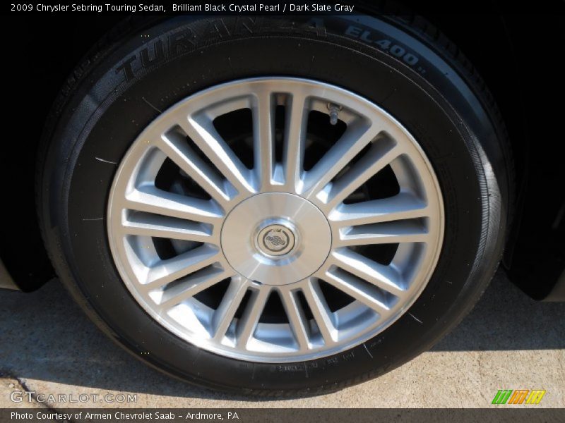 Brilliant Black Crystal Pearl / Dark Slate Gray 2009 Chrysler Sebring Touring Sedan