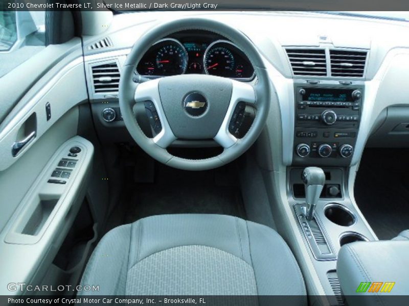 Silver Ice Metallic / Dark Gray/Light Gray 2010 Chevrolet Traverse LT