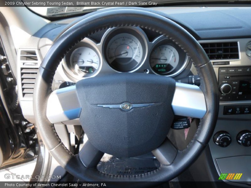 Brilliant Black Crystal Pearl / Dark Slate Gray 2009 Chrysler Sebring Touring Sedan