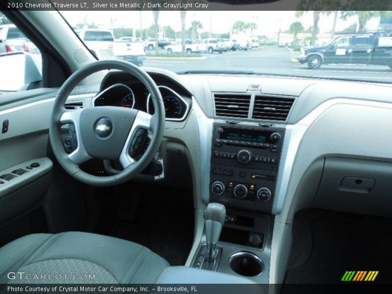 Silver Ice Metallic / Dark Gray/Light Gray 2010 Chevrolet Traverse LT
