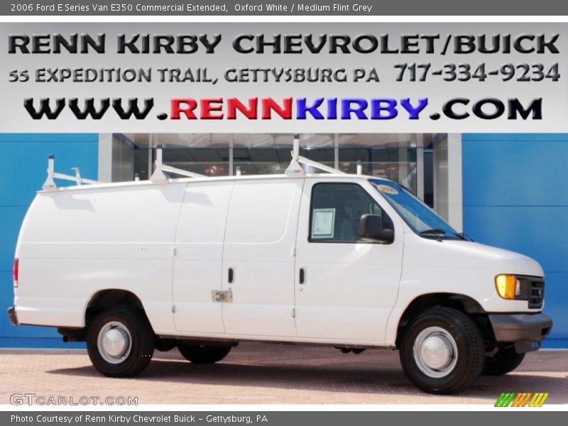 Oxford White / Medium Flint Grey 2006 Ford E Series Van E350 Commercial Extended