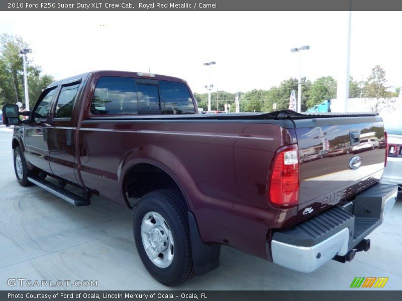 Royal Red Metallic / Camel 2010 Ford F250 Super Duty XLT Crew Cab
