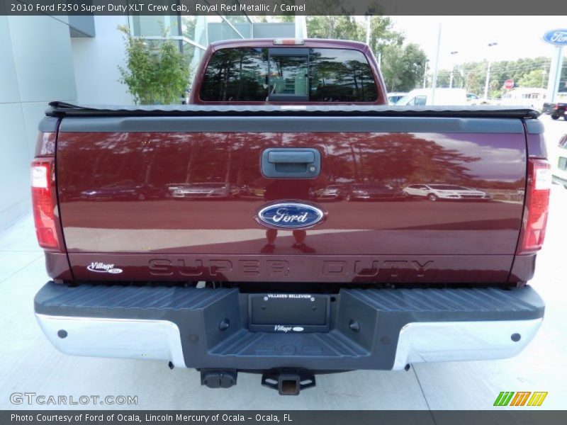Royal Red Metallic / Camel 2010 Ford F250 Super Duty XLT Crew Cab