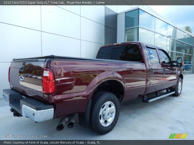 Royal Red Metallic / Camel 2010 Ford F250 Super Duty XLT Crew Cab