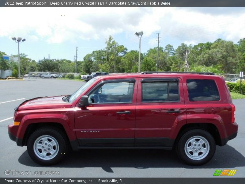 Deep Cherry Red Crystal Pearl / Dark Slate Gray/Light Pebble Beige 2012 Jeep Patriot Sport