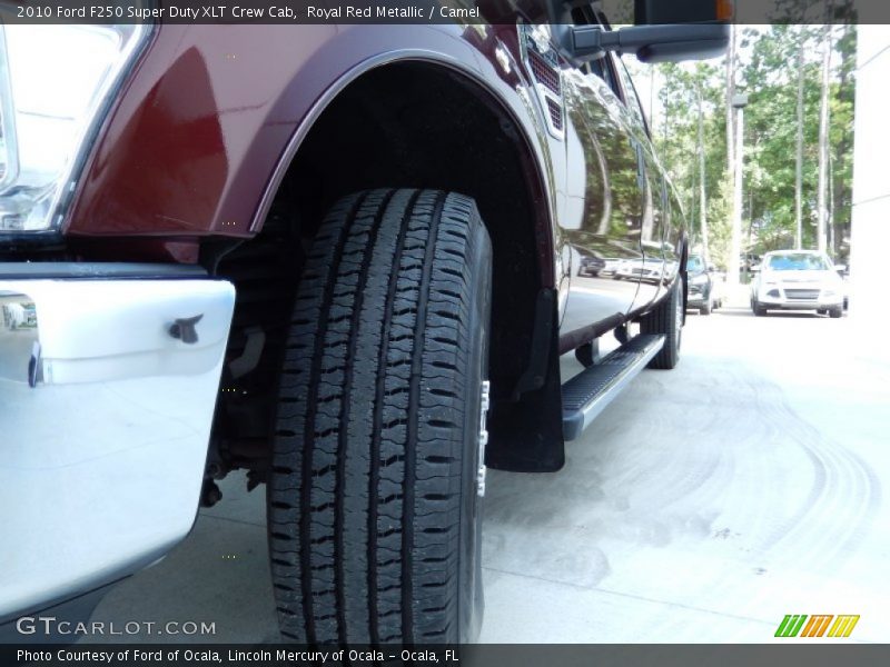 Royal Red Metallic / Camel 2010 Ford F250 Super Duty XLT Crew Cab