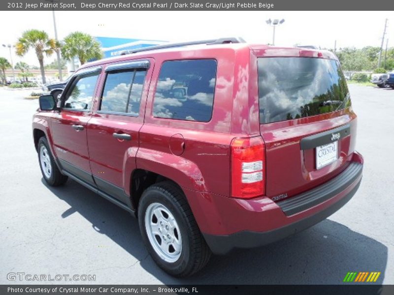 Deep Cherry Red Crystal Pearl / Dark Slate Gray/Light Pebble Beige 2012 Jeep Patriot Sport