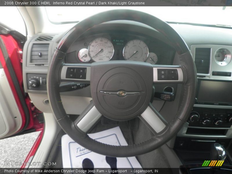 Inferno Red Crystal Pearl / Dark Khaki/Light Graystone 2008 Chrysler 300 C HEMI