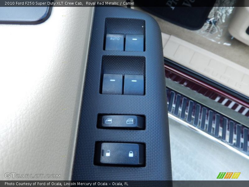 Royal Red Metallic / Camel 2010 Ford F250 Super Duty XLT Crew Cab