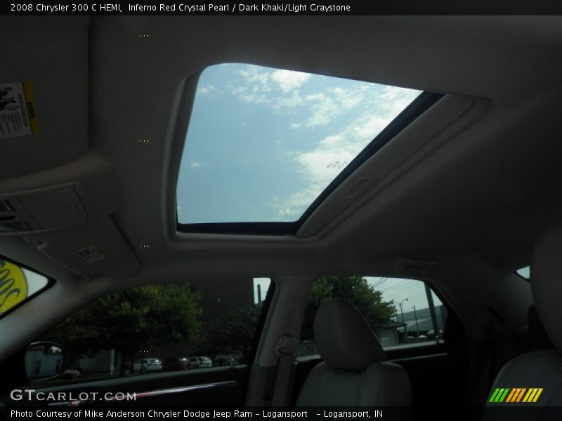 Inferno Red Crystal Pearl / Dark Khaki/Light Graystone 2008 Chrysler 300 C HEMI