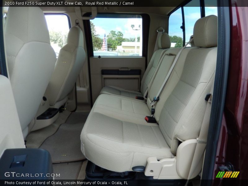 Royal Red Metallic / Camel 2010 Ford F250 Super Duty XLT Crew Cab