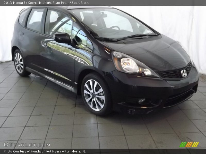 Midnight Plum Pearl / Sport Black 2013 Honda Fit Sport