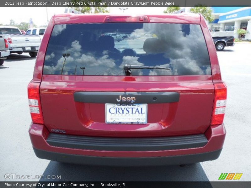 Deep Cherry Red Crystal Pearl / Dark Slate Gray/Light Pebble Beige 2012 Jeep Patriot Sport