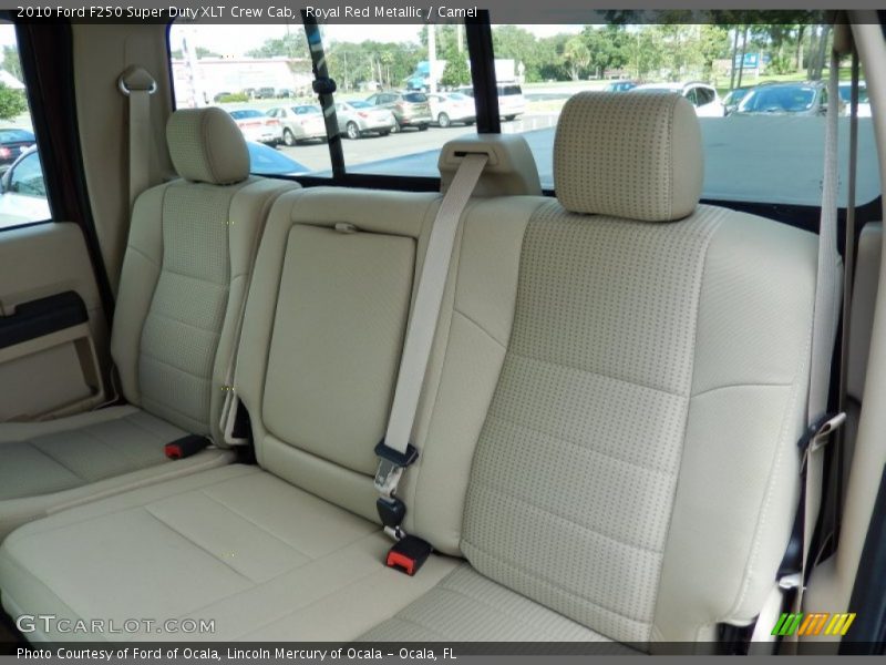 Royal Red Metallic / Camel 2010 Ford F250 Super Duty XLT Crew Cab