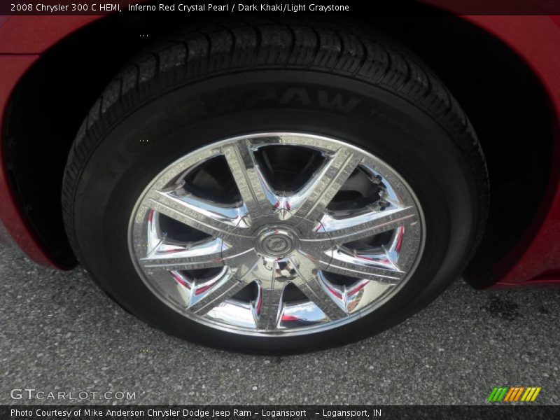 Inferno Red Crystal Pearl / Dark Khaki/Light Graystone 2008 Chrysler 300 C HEMI