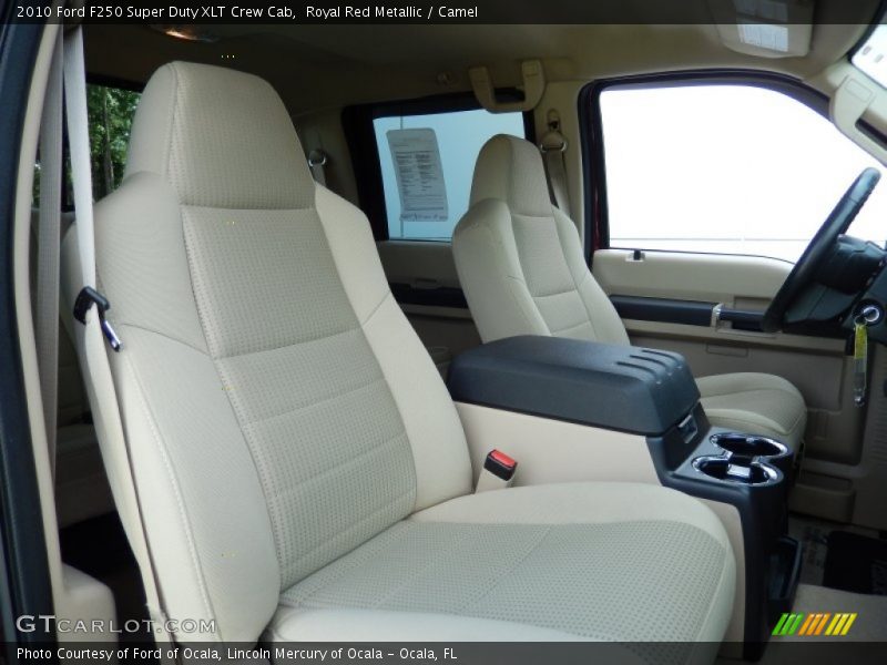 Royal Red Metallic / Camel 2010 Ford F250 Super Duty XLT Crew Cab