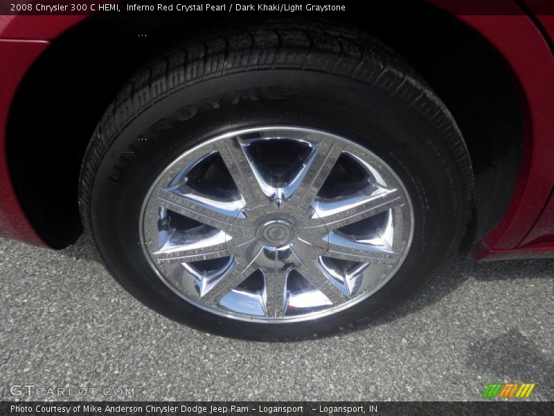 Inferno Red Crystal Pearl / Dark Khaki/Light Graystone 2008 Chrysler 300 C HEMI