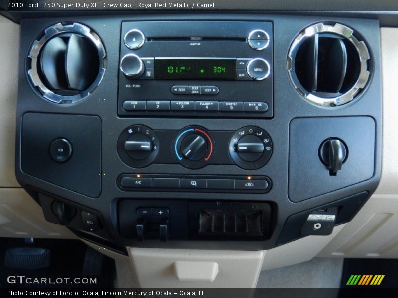 Royal Red Metallic / Camel 2010 Ford F250 Super Duty XLT Crew Cab