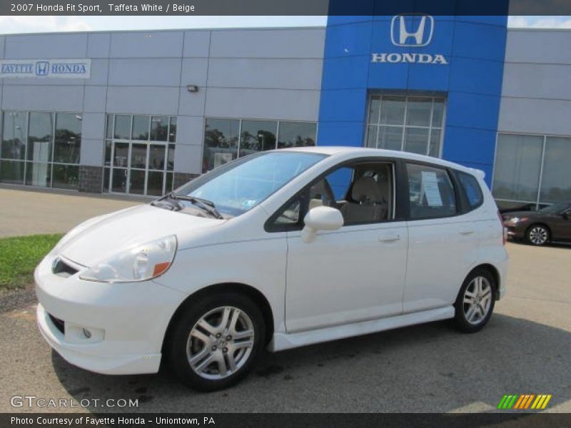 Taffeta White / Beige 2007 Honda Fit Sport