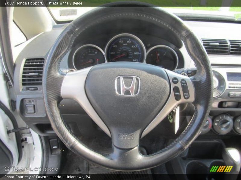 Taffeta White / Beige 2007 Honda Fit Sport