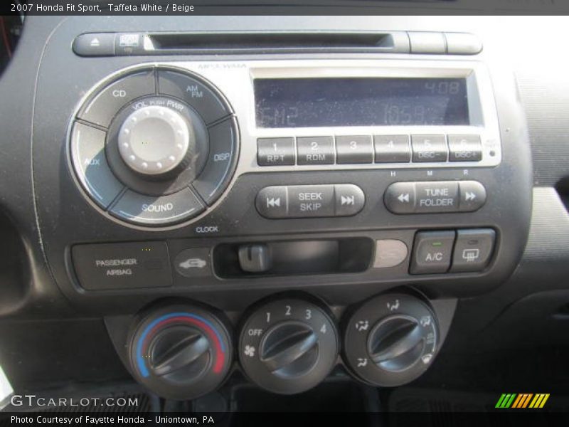 Taffeta White / Beige 2007 Honda Fit Sport