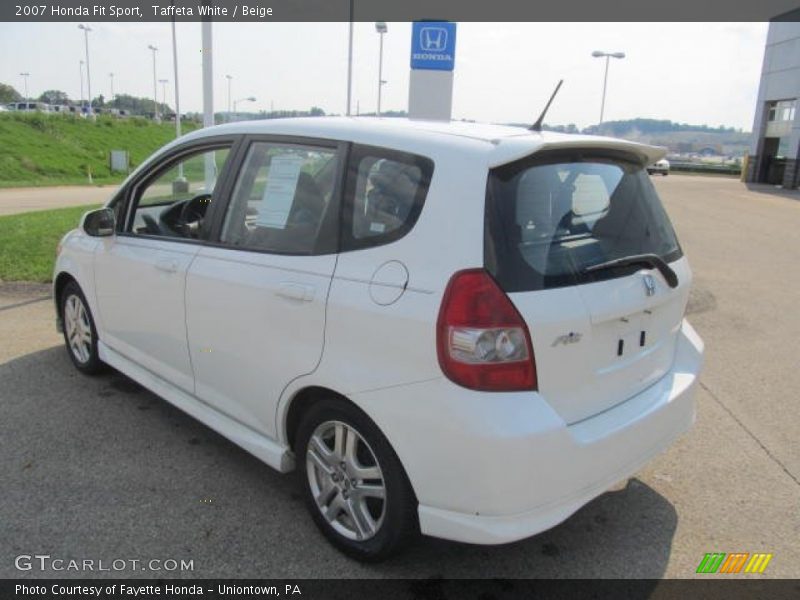 Taffeta White / Beige 2007 Honda Fit Sport