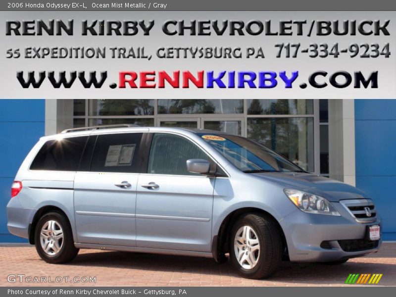 Ocean Mist Metallic / Gray 2006 Honda Odyssey EX-L