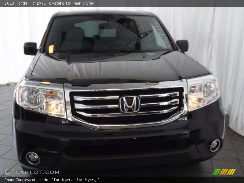 Crystal Black Pearl / Gray 2013 Honda Pilot EX-L