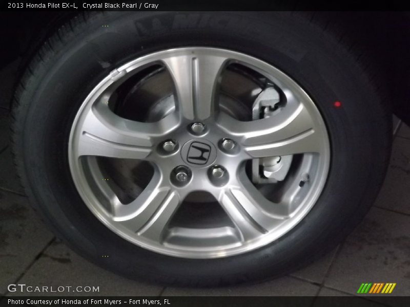 Crystal Black Pearl / Gray 2013 Honda Pilot EX-L