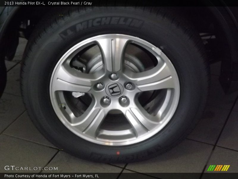 Crystal Black Pearl / Gray 2013 Honda Pilot EX-L